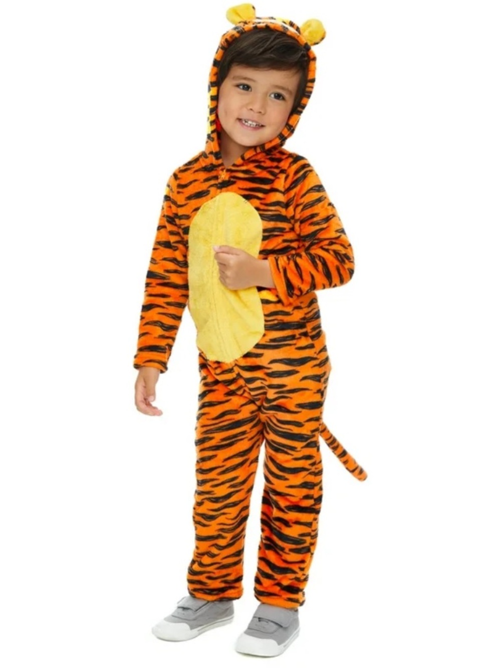 Disney Winnie the Pooh Tigger Fleece Zip Up Cosplay Coverall Tail Size 5